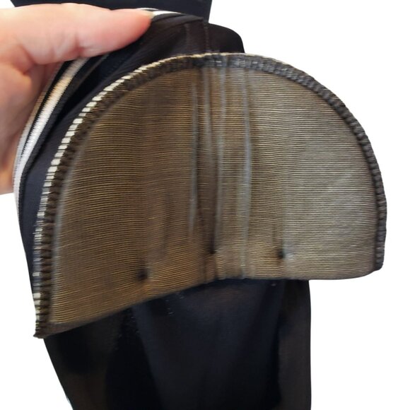 Exclusively Misook Black White Stripe V Neck Cardigan Sweater - Picture 5 of 10